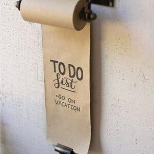 Metal Hanging Note Roll w/One Metal Small Clip